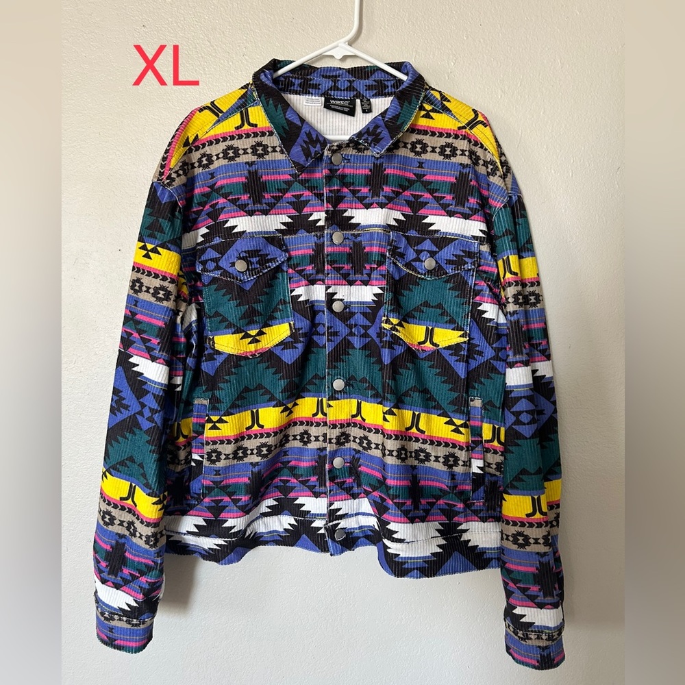 Wesc corduroy trucker Aztec button up jacket